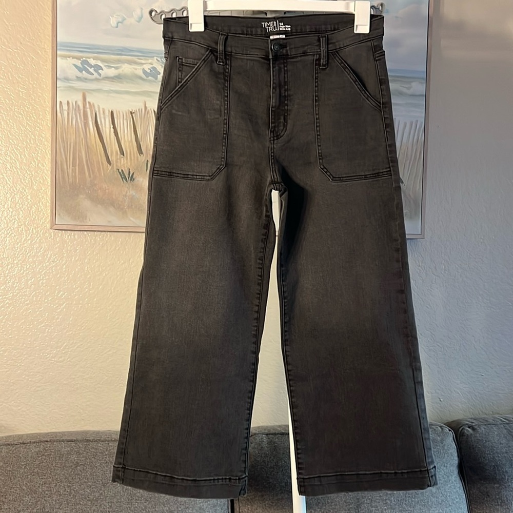 Charcoal Wide-Leg Pants